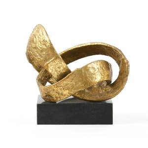 Escultura Abstracta Moderna de Latón y Aluminio, Arte Decorativo en Metal, Estatua Decorativa para Hotel, Figura de Arte Metálico para Decoración de Mesa del Hogar - Product Image 5