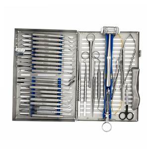 Kit complet d'instruments chirurgicaux dentaires 39 pièces, outils professionnels de chirurgie buccale, acier inoxydable, set d'extraction dentaire, USA, Europe. - Product Image 4