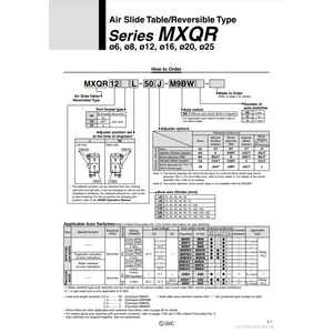Table de glissière d'air pneumatique de SMC MXQR12-20A l'équipement de manutention - Product Image 2