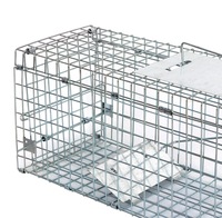 Piège à cage métallique robuste et sans cruauté pour attraper des animaux vivants, pour usage intérieur, pour attraper des lapins, des marmottes, des écureuils, des ratons laveurs, des rats