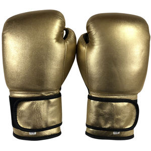 Gants de boxe en cuir PU imperméable avec logo personnalisé, pour entraînement de sparring Muay Thai adulte, 10oz 16oz, à lacets et fermeture auto-agrippante au poignet - Product Image 3