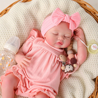 Poupées Reborn Babeside de 17 pouces en vinyle intégral, modèle Nancy, fille endormie, poupées Reborn réalistes et mignonnes, vente en gros, usine OEM