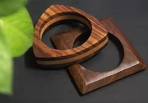 Bracelet en bois écologique fait main, bijoux naturels, cadeau élégant pour femmes et filles - Product Image 5