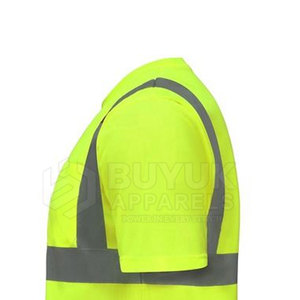 Camiseta de Seguridad de Manga Corta de Alta Visibilidad, 100% Poliéster, Transpirable, Resistente, Reflectante, para Construcción - Product Image 4