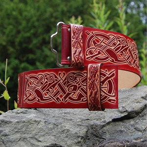 Cinturón de Cuero con Diseño de Animales Zoomorfos, Cinturón Escocés de Tartán, Cinturones Irlandeses al por Mayor - Product Image 4