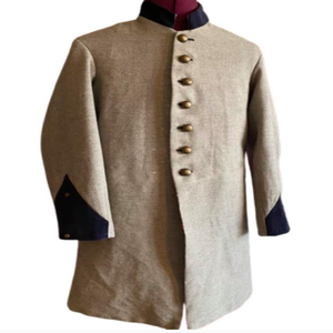 Manteau réversible 100 % laine pour homme, coupe-vent, imperméable, à boutons, reproduction historique américaine, style Tennessee Frock Coats - Product Image 1