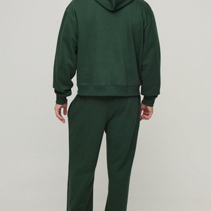 Conjunto Deportivo Personalizado para Hombre, 100% Algodón Felpa, 500 GSM, Corte Holgado, Estilo Urbano, Color Sólido, Transpirable - Product Image 2