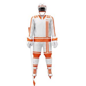 Ensemble de maillots de hockey sur glace pour hommes sur mesure de qualité supérieure, respirant, à séchage rapide, en matériau léger, conçu pour les sports d'équipe, OEM - Product Image 4
