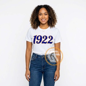 T-shirt décontracté d'été pour femme GREEK TREASURES Sigma Gamma Rho Sorority, 100 % coton jersey, col rond, respirant et écologique, vente en gros - Product Image 3