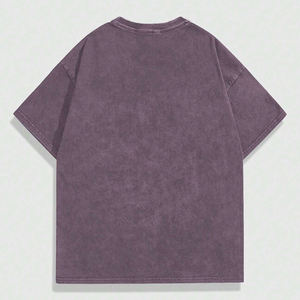 Camiseta Moderna para Hombre con Estampado de Retrato Inspirado en el Graffiti, Diseño Casual de Manga Corta con Hombros Caídos, Lavado Ácido, 100% Algodón - Product Image 5