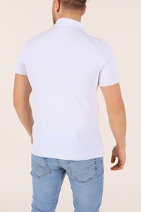 เสื้อโปโลแขนสั้นคลาสสิกสำหรับผู้ชาย ผ้าฝ้ายผสมน้ำหนักเบา สวมใส่สบาย ระบายอากาศได้ดี สไตล์ลำลอง ทรงพอดีตัว - Product Image 3