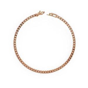 "18K Rose Gold Diamond Tennis <b>Bracelet</b> for Women | Round Cut Eternity <b>Bracelet</b> | Wedding Anniversary Gift | Luxury Stackable - Product Image 3