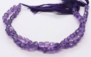 AAA Natural Brazil <b>Amethyst</b> Faceted Cube Beads 6-7 MM 3D Box Shape <b>Amethyst</b> Gemstone Beads 9 Inch <b>Amethyst</b> Beads For Jewelry - Product Image 4