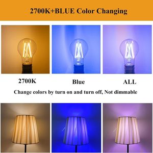 Lampadina LED A19 3CCT E26 Base Media, Equivalente a 60W, 2700K Bianco Caldo e Cambio Colore Blu, Lampadina LED a 3 Temperature di Colore - Product Image 5