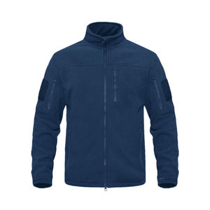 Plus Size Men Fleece Jacket Full Zip Tactical Fleece <b>Coat</b> Breathable Warm Outerwear with Pockets for Outdoor Wear - Product Image 2