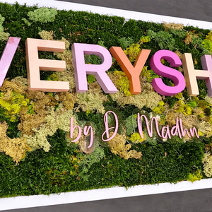 Custom Aluminum Frame Preserved Moss <b>Sign</b> with LED Lighting-Personalized Vertical Garden Company Logo Signage - Product Image 3