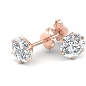 REYES Genuine 925 Sterling Silver Moissanite Fine Jewelry New Design Round Cut 2.6 Carat Moissanite Stud Earrings Jewelry - Product Image 1