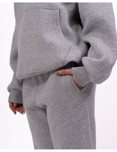 Ensemble sweat à capuche et pantalon de survêtement surdimensionné personnalisé OEM, coupe ample unisexe, style streetwear, sans fermeture éclair, fabricant de tenues de sport - Product Image 5