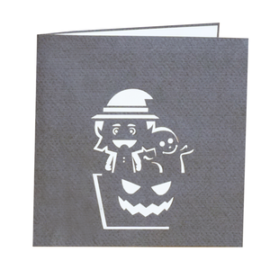Tarjeta de Felicitación 3D Pop-Up de Lujo Personalizada con Temática de Calabaza y Bruja de Halloween, Hecha a Mano, Venta al por Mayor, Fabricante ODM/OEM - Product Image 5