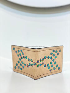 Arrivée à la main usiné portefeuille en cuir nouvelle tendance hommes longue fermeture éclair portefeuilles Offre Spéciale mode Tan couleur porte-monnaie cadeau pour lui - Product Image 4