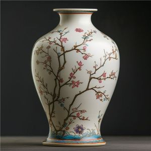 Jarrón Floral de Metal Esmaltado Pintado a Mano, con Borde Dorado, Redondo, Decorativo para Escritorio, Regalo para Bodas y Decoración del Hogar - Product Image 5