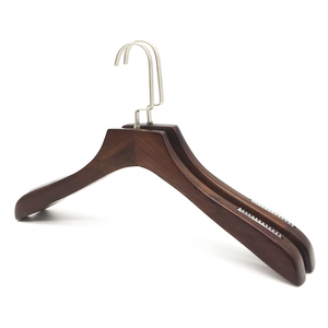 Wooden Clothing <b>Hanger</b> with Stainless Steel Hook Non-Slip Design for Closet Use Minimalist Style Custom logo wooden <b>hangers</b> - Product Image 1