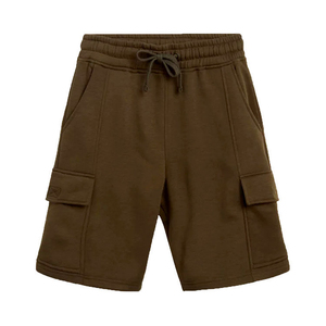 Shorts cargo en molleton de coton uni pour hommes, poches utilitaires, décontractés, sportifs, pour l'extérieur, vente en gros OEM - Product Image 1