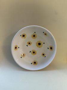 Bol à soupe élégant en céramique avec motif tournesol, finition brillante et alimentaire, pour une décoration de table contemporaine et charmante - Product Image 2