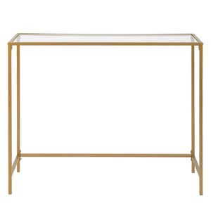 39.4\" Modern Console Sofa Table with Tempered Glass Top and Metal Frame for Entryway or Living Room Model 51028186 - Product Image 2