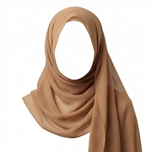 Hiyab de Chifón de Color Sólido para Mujer, Transpirable, para Uso Diario, Pañuelo Étnico - Product Image 1