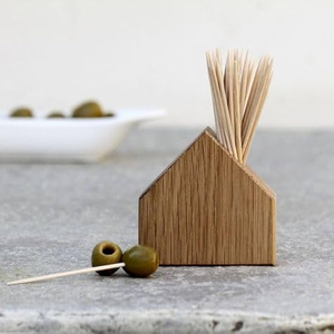 Support à cure-dents en bois sur mesure, portable et anti-poussière, rond, pour accessoires de cuisine d'hôtel (vente en gros) - Product Image 3