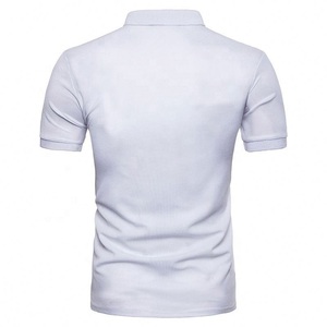 Polo pour homme en coton mélangé de qualité supérieure, coupe ajustée décontractée, manches courtes, col, design à rayures contrastées, respirant pour l'été - Product Image 5