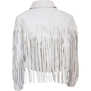 Women's Cowgirl Western Style Breathable Windproof Quilted Winter Fringe <b>Jacket</b> Genuine Leather <b>Corduroy</b> Cotton Woven - Product Image 4