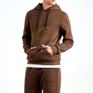 Conjunto Deportivo SAINT APPARELS para Hombre, Sudadera con Capucha y Pantalones de Felpa con Estampado de Diamantes de Imitación, Transpirable, Gris, Estilo Casual Vintage para Otoño - Product Image 3