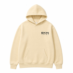 เสื้อฮู้ดดี้ผู้ชายแบบหนาพิเศษ ผ้าฝ้ายพรีเมียม ฟลีซ สวีทเชิร์ต สตรีทแวร์ลำลอง รับผลิตแบบ OEM ODM - Product Image 3