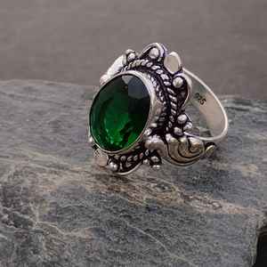 Beautiful Green Tourmaline <b>Ring</b> 925 Sterling Silver Handmade Jewelry Gift For Women Birthday Luxury Elegant Style - Product Image 2