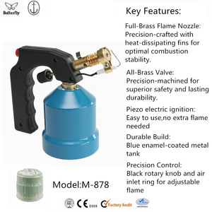 Chalumeau à gaz butane personnalisé pistolet à flamme torche à <span class=keywords><strong>souder</strong></span> lampe Lipit Aprendere Cu démarreur Soplete <span class=keywords><strong>a</strong></span> gaz Piezo Blow Lamp CE - Product Image 2