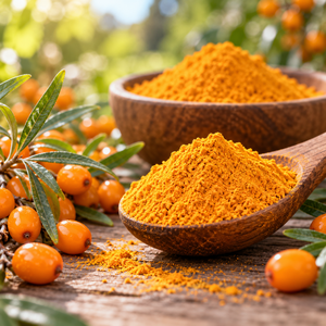 Ingrediente Natural de Fruta de Naranja con Textura Fina, Perfecto para Smoothies, Mezclas para Hornear y Bebidas, Polvo de Espino Amarillo - Product Image 2
