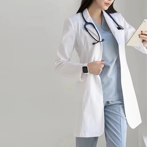 Blouse médicale OEM unisexe personnalisable, très vendue, en coton de haute qualité pour hôpitaux et laboratoires - Product Image 1