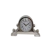 Horloge de bureau analogique à quartz silencieuse en acier inoxydable de style vintage, design antique, étanche, cadeau d'anniversaire, décoration de table d'étude