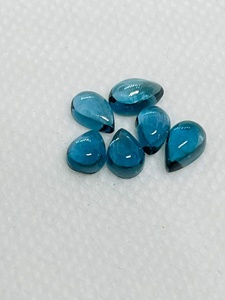 Topacio Azul de Londres Natural en Forma de Pera, Cabujón, Gema Suelta, Topacio Azul para Joyería, Gema Natural Suelta a Precio de Mayoreo - Product Image 2