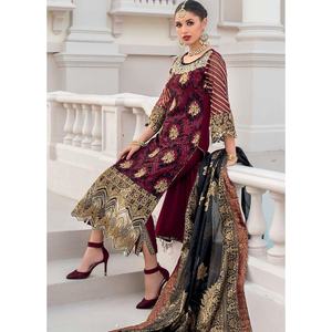 2021ชุดคลุมเรยอนและผ้าวิสคอสดีไซน์จากปากีสถานสำหรับงานแต่งงานชุดเจ้าสาวชาราสำหรับผู้ใหญ่ - Product Image 6
