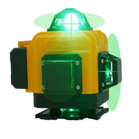 Niveau laser industriel et bricolage 16 lignes avec écran numérique, auto-nivelant, faisceau vert 360°, précision 1 mm, outil de haute précision
