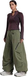 Pantalon cargo imperméable vert olive pour homme avec poches zippées et coupe large pour activités de plein air - Product Image 3