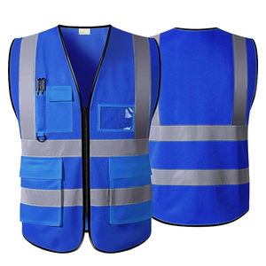 Chaleco de Seguridad de Alta Visibilidad para Hombre, Transpirable, de Poliéster, con Múltiples Bolsillos, Ajustable, Ligero, con Diseño Reflectante, Venta al Por Mayor - Product Image 6