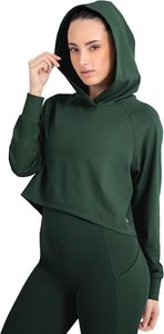 Sweat-shirt court ultra-luxe pour femme, doux, à manches longues, 100 % coton molletonné, option logo frontal, fourniture ODM - Product Image 4