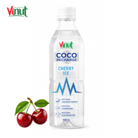 Cherry Ice Coco Recharge Drink 500ml blikje (gevuld) - 90% kokoswater puree smaak, magere, gratis proefmonster, scherpe prijs