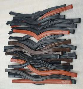 Bandas de cuero personalizadas con canal vacío para la frente del caballo, accesorios ecuestres, todas las formas y tamaños, para doma, brida, hackamore. - Product Image 4