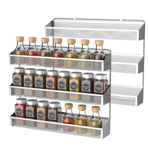 Moderno Soporte de Metal de 3 Niveles con Acabado Plateado para Frutas, Ideal para la Organización de la Cocina y el Almacenamiento de Productos Frescos - Product Image 1