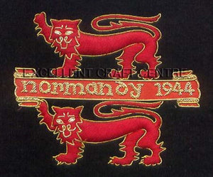 NORMONDY 1944 High Quality Lace Embroidered Patch <b>Sew</b>-On Fabric Badge Circular Luxury Design for Garment - Product Image 5